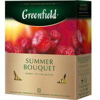 Чай трав'яний Greenfield Summer Bouquet на основі каркаде зі смаком і ароматом малини 100х2 г