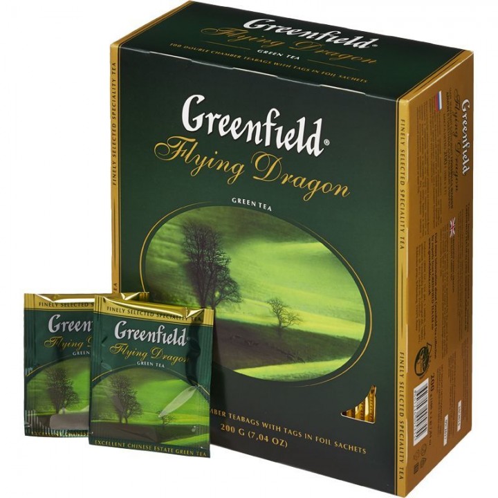 Чай зелений Greenfield Flying Dragon 100х2 г