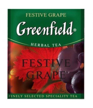 Чай трав'яний Greenfield Festive Grape на основі каркаде зі смаком і ароматом винограду 100х1,5 г