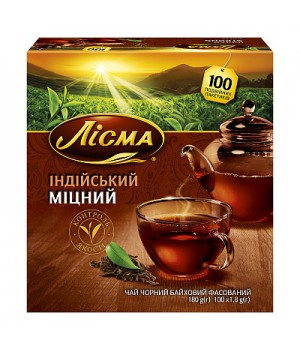 Чай чорний "Лісма" Індійський міцний 100х1,8 г