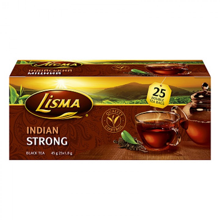 Чай чорний "Лісма" Індійський міцний 25х1,8 г