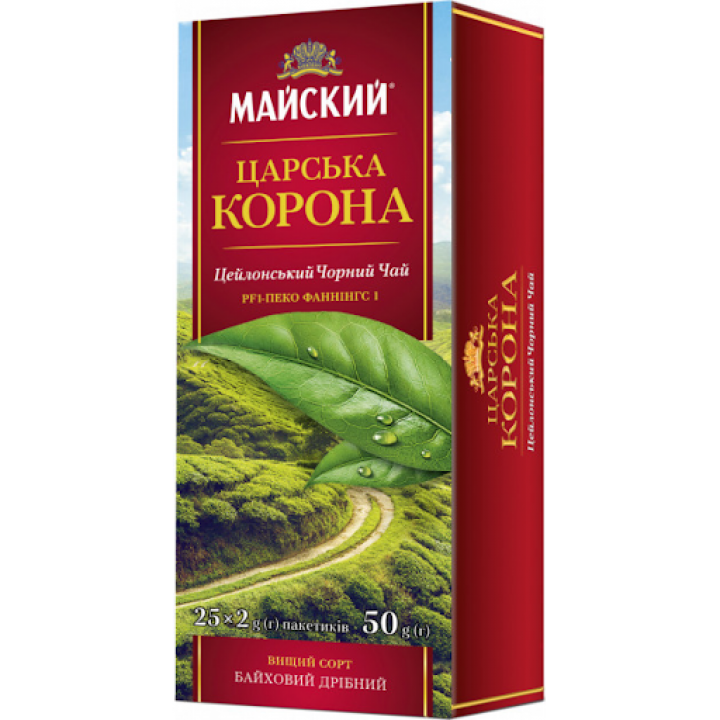 Чай чорний "Майський" Царська корона 25х2 г