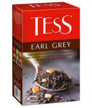 Чай чорний Tess Earl Grey з бергамотом 90 г