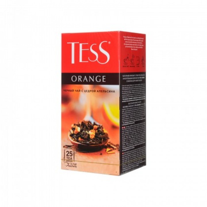 Чай черный Tess Orange с цедрой и ароматом апельсина 25х1,5 г