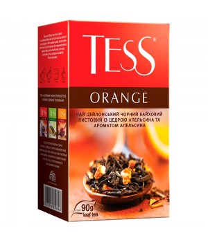 Чай черный Tess Orange с цедрой и ароматом апельсина 90 г