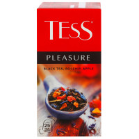 Чай чорний Tess Рleasure з шипшиною, яблуком, пелюстками квітів і ароматом тропічних фруктів 25х1,5 г