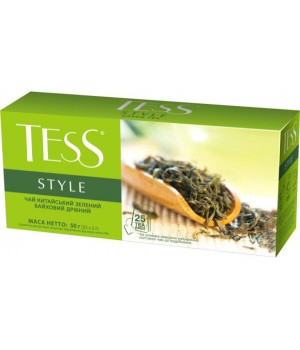 Чай зелений Tess Style Китайський крупнолистовий 25х2 г