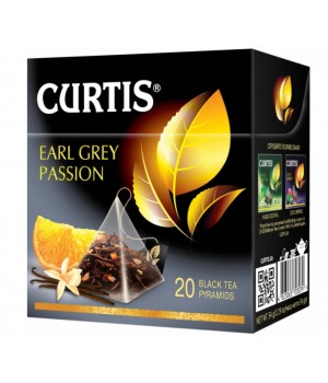Чай чорний Curtis Earl Grey Passion з ароматом бергамоту і ванілі 20х1,7 г