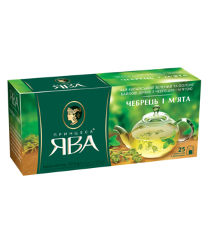 Чай зелений "Принцеса Ява" з чебрецем і м'ятою 25шт. х 1,5г (4823096806204)