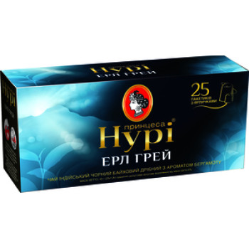 Чай черный "Принцесса Нури" Эрл Грей с ароматом бергамота 25х1,8 г
