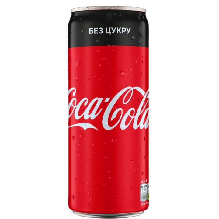 Напій газований Coca-Cola Zero з/б 0,33 л