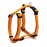 Croci Glossy H - шлея Croci Glossy H для собак 2×51-88 см кожзам лак/нейлон оранжевый (8023222125872)