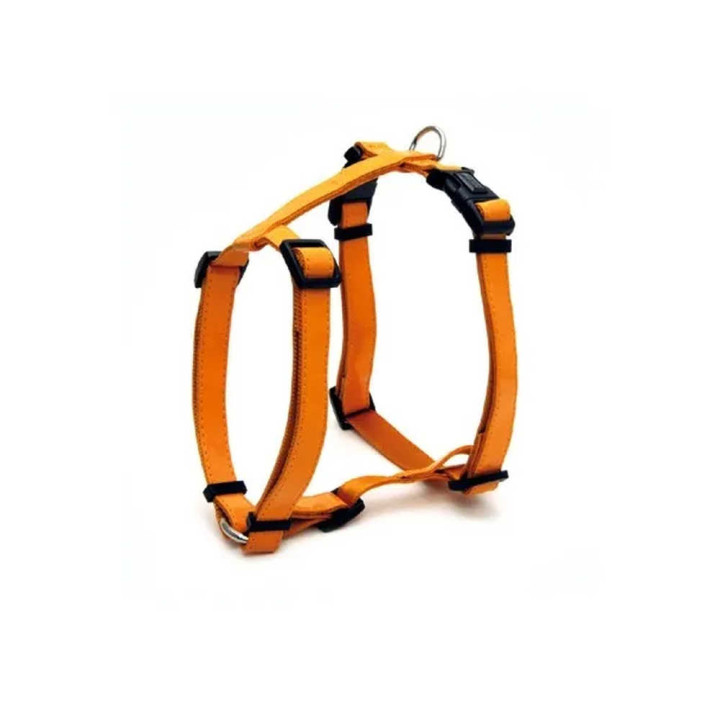 Croci Glossy H - шлея Croci Glossy H для собак 1,5×46-66 см кожзам лак/нейлон оранжевый (8023222125636)