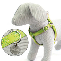 Croci Glossy - шлея Croci Glossy для собак 1,5×36-60 см шкірзам лак/нейлон салатова (8023222067066)