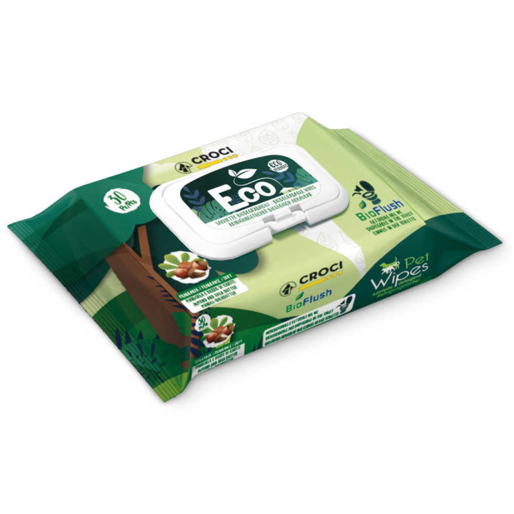 Салфетки гигиенические CROCI ECO ALMOND/SHEA BUTTER, 30 шт/уп