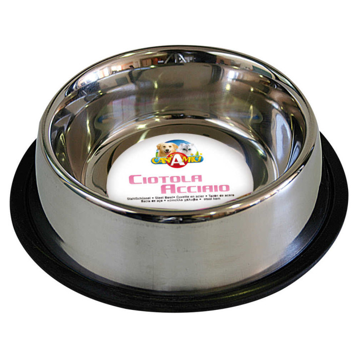 Миска CROCI Мас антиковзаюча метал, 0,47л, 20см