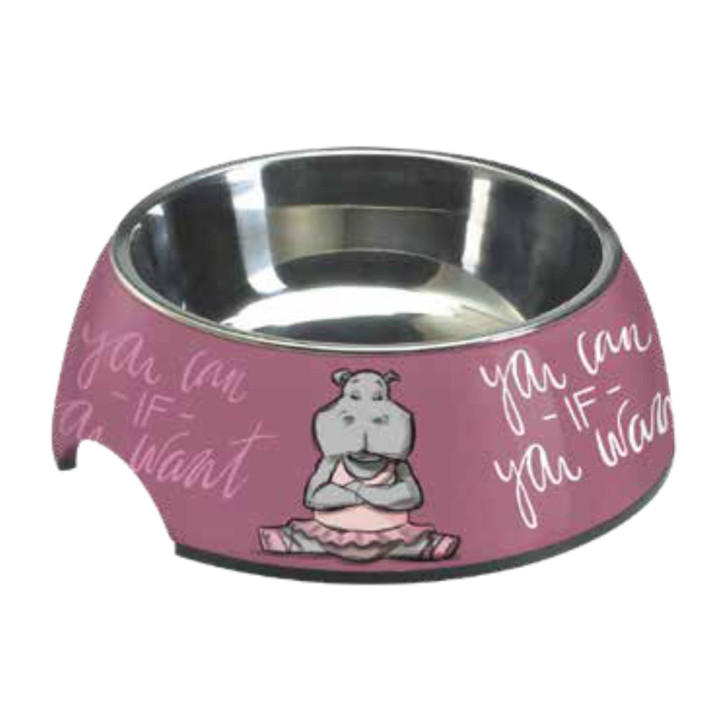 Миска CROCI MILAMINE HIPPO, нержавеющая, резиновая основа, 0,40л, 24 см