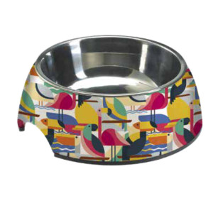 Миска CROCI MILAMINE TOUCAN, нержавіюча, гумова основа, 0,40л, 24см