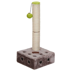 Когтеточка CROCI Interactive Cheese, столбик с игрушкой на подставке, 25х25х51.5 см