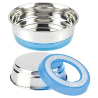 Миска CROCI Neon на резинке, голубой неон, нержавеющая, 0,47л, 14см