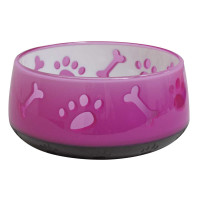 Миска CROCI Doggy, пластик, полупрозрачная, прорезиненное дно, фиолетовая, 0,3л, 10см
