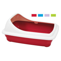 Туалет для кішок Croci BIRBA з високою рамкою, 46x35x20cм (синій, троянда, жовтий, беж)