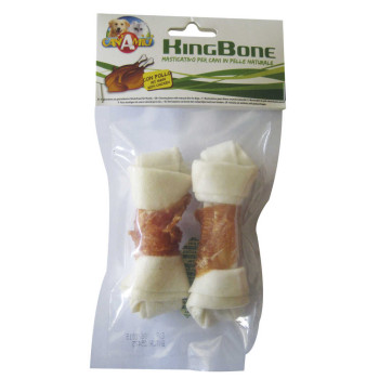 Кость жилованная узловая Croci King Bone Chicken, с курицей, 11см, 30гр, 2шт/уп