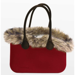Сумка для животного CROCI Mademoiselle Redwine, ПВХ и искусственный мех, 40х28х20см