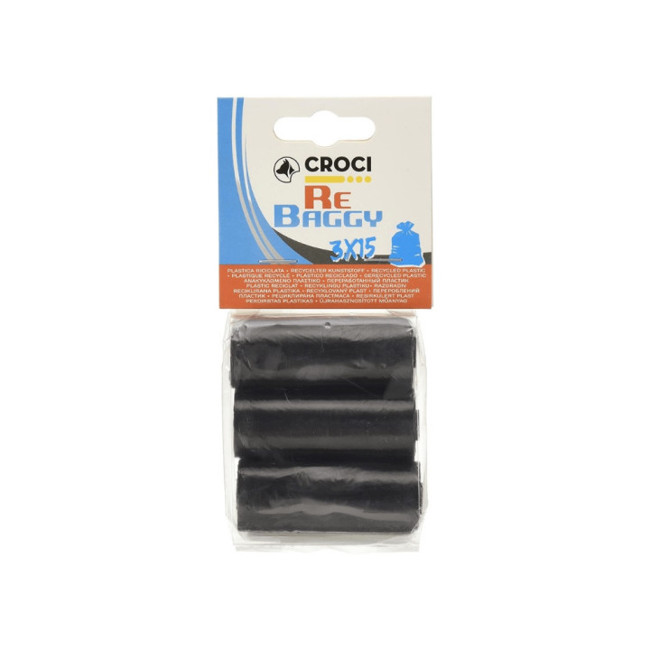 Пакеты для собачьих фекалий Croci JOYPET ЭКО, раскладывающиеся, 3х15шт
