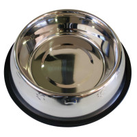 Миска CROCI з карбуванням на гумці, нержавіюча, 0,47л, 20,5 см