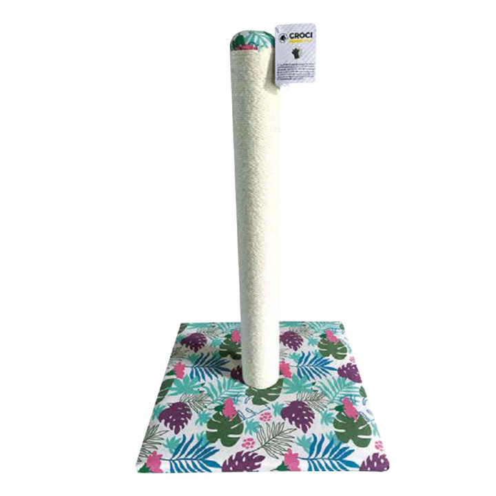 Когтеточка CROCI столбик на подставке (тропик), 40х40х62 см