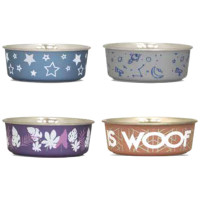 Миска CROCI Roxy принт сатин, в асортименті, нержавіюча, 0,75л, 17см