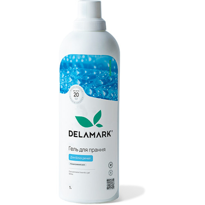Рідкий концентрований безфосфатний засіб для прання DeLaMark White 1 л