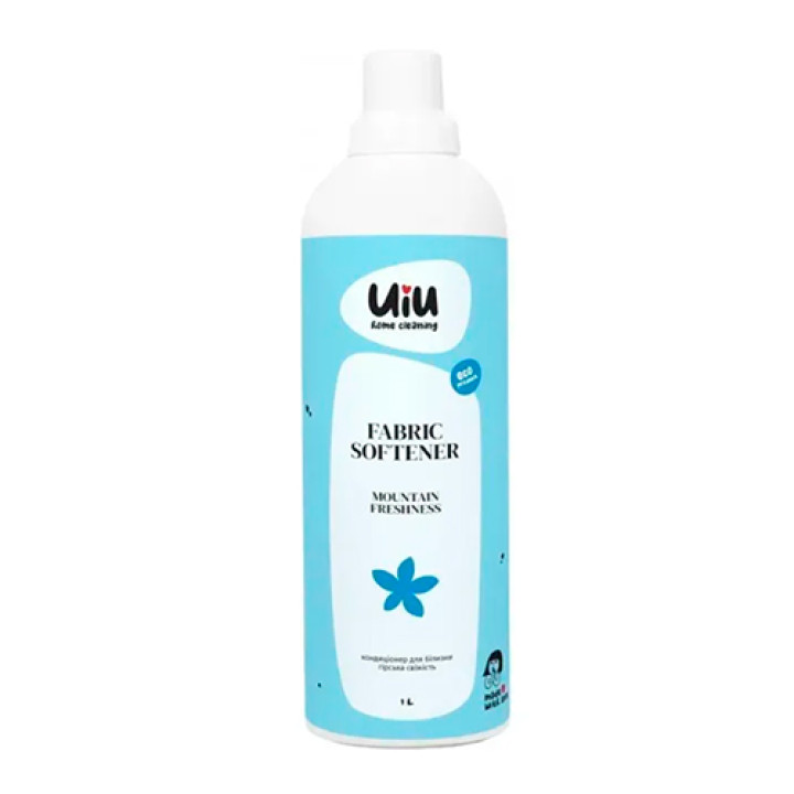 Экологичный концентрированный бесфосфатный кондиционер-ополаскиватель UIU Горная свежесть 1 л