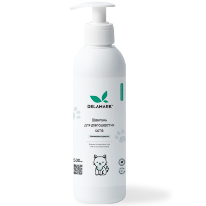 Шампунь DeLaMark для довгошерстих котів 0,5 л