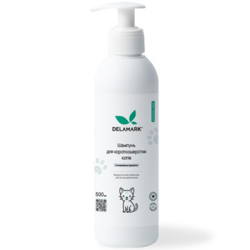 Шампунь DeLaMark для короткошерстих котів 0,5 л Шампунь DeLaMark для короткошерстих котів 0,5 л