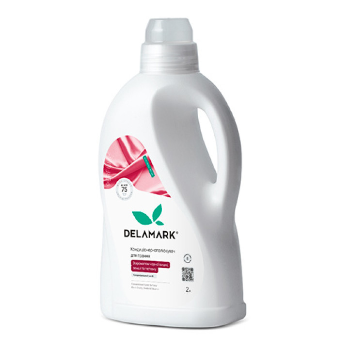Кондиционер-ополаскиватель DeLaMark с ароматом чёрной вишни, замши и табака, 2 л
