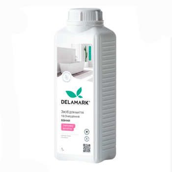 Засіб для миття та очищення ванної DeLaMark з квітковим ароматом, 1 л Засіб для миття та очищення ванної DeLaMark з квітковим ароматом, 1 л