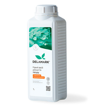 Засіб для миття посуду DeLaMark з ефірною олією римської ромашки 1 л Засіб для миття посуду DeLaMark з ефірною олією римської ромашки 1 л