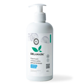 Засіб для миття посуду DeLaMark з іонами срібла Алое віра 0,5 л Засіб для миття посуду DeLaMark з іонами срібла Алое віра 0,5 л
