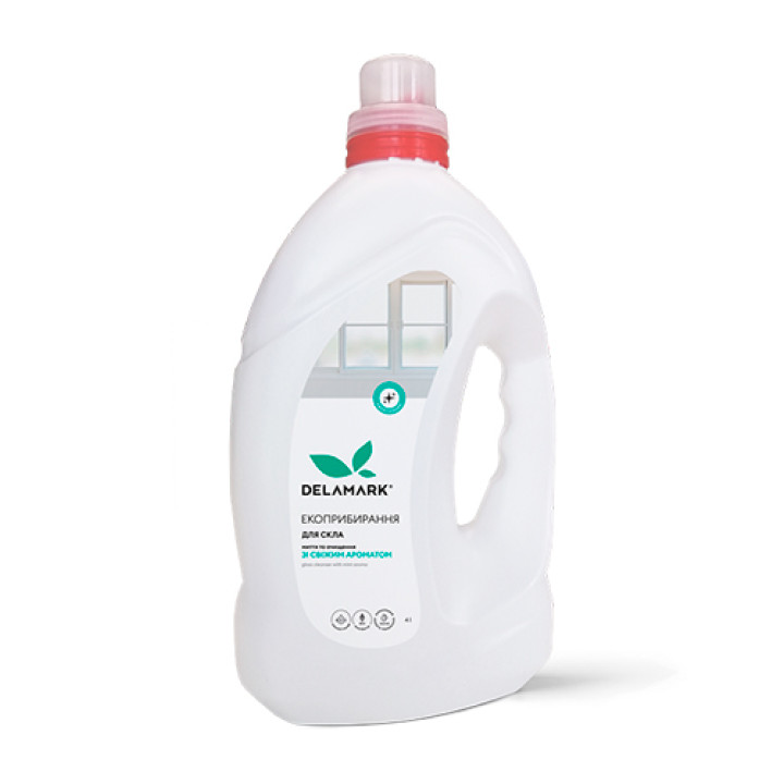 Засіб для миття скла DeLaMark зі свіжим ароматом 4 л