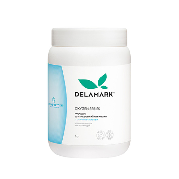 Порошок для посудомийних машин DeLaMark з активним киснем 1 кг