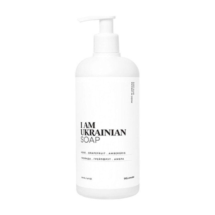 Рідке мило I am Ukrainian Троянда + Грейпфрут + Амбра 500 мл