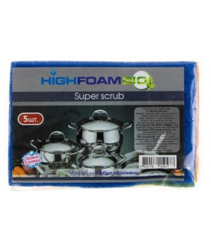 Губки кухонні HighFoam Super scrub 5 шт. (4820178150477)