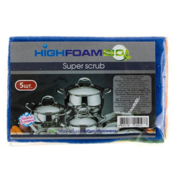 Губки кухонные HighFoam Super scrub 5 шт. (4820178150477)