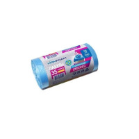 Пакети для сміття з затяжками HighFoam сині 35 л / 15 шт. (4820160790551)