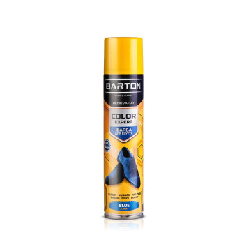 Фарба для взуття з замші, нубуку, велюру Barton Color Expert синя (аерозоль) 300 мл
