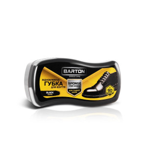 Губка відновлююча хвиля для взуття із гладкої шкіри Barton чорна