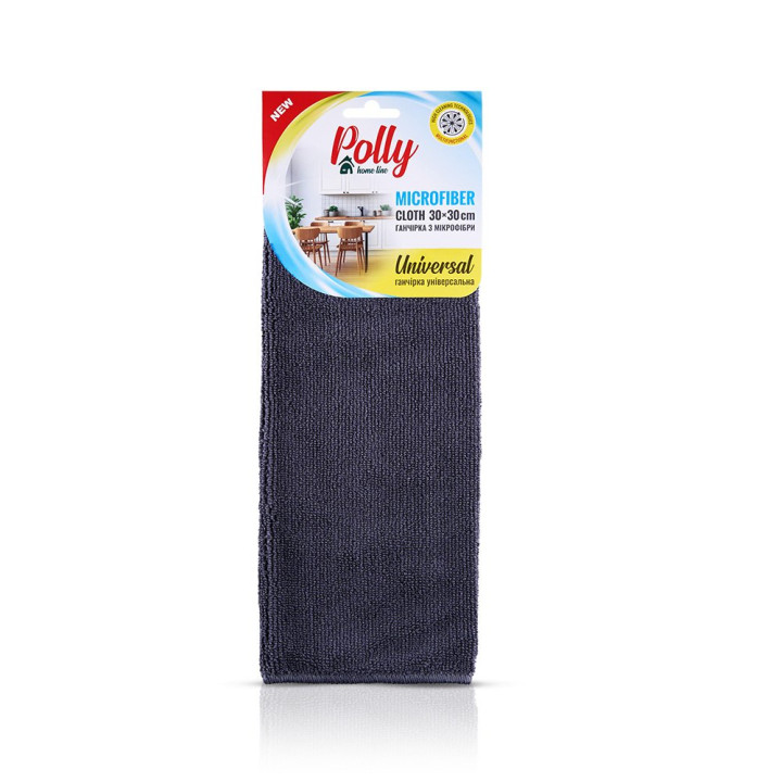 Ганчірка з мікрофібри Polly сіра 30x30 см