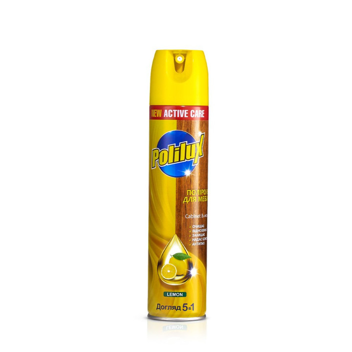 Поліроль для меблів 5в1 Polilux Lemon 300 мл